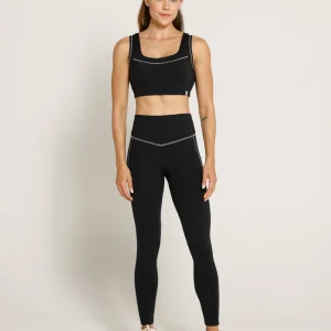 Calça Legging com Bolso Interno de Poliamida - Preto