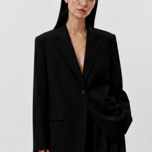 Blazer Oversized Acinturado - Preto