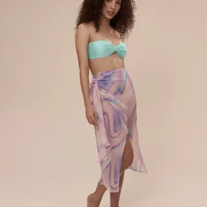 Saia Midi com Amarração - Estampado